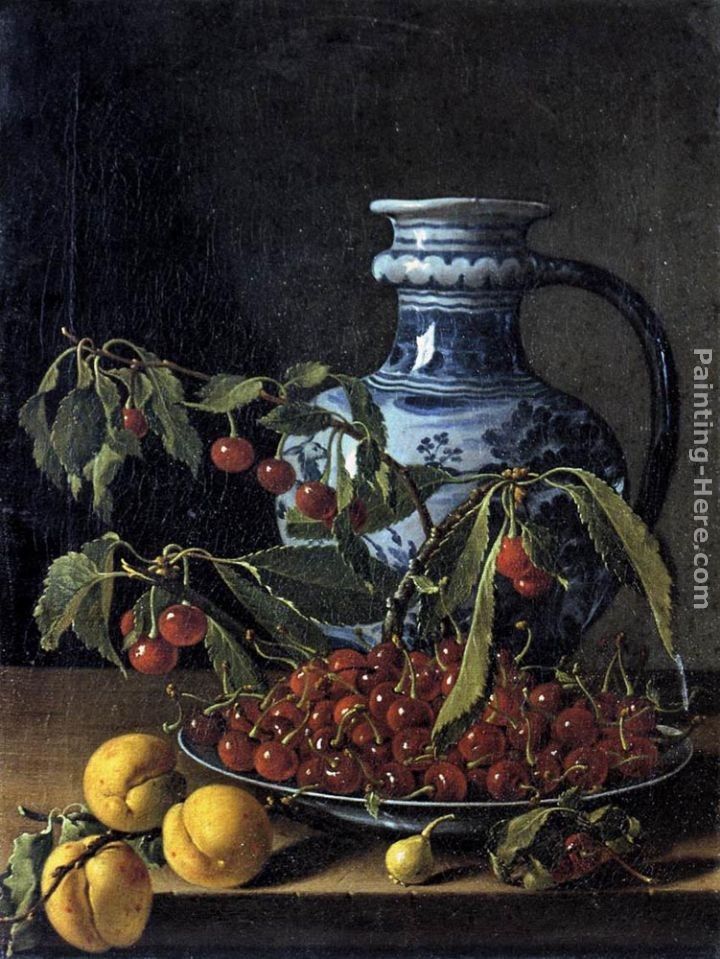 Luis Melendez Still-Life with Fruit and a Jar